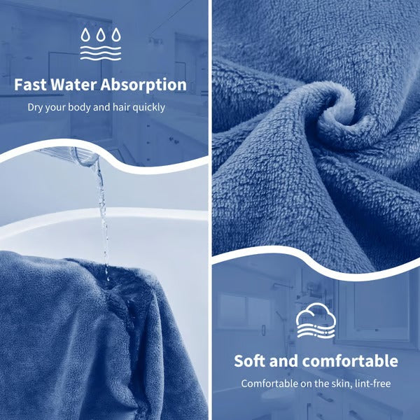 CozyCurve – Plus Size Wrap Bathrobe Set