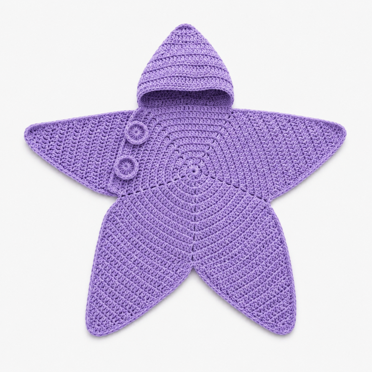 LittleLuna – Hooded Crochet Baby Comfort Blanket