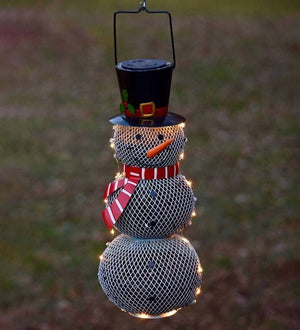 WinterBright Feeder | Solar Snowman Bird Feeder