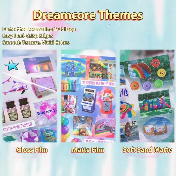 DreamPop – Dreamcore Aesthetic Sticker Book