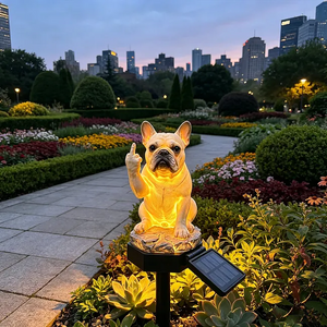 FrenchGlow – Solar French Bulldog Garden Statue