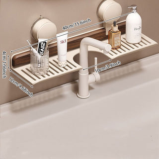 WalnutFlow - No‑Drill Faucet Organizer Rack