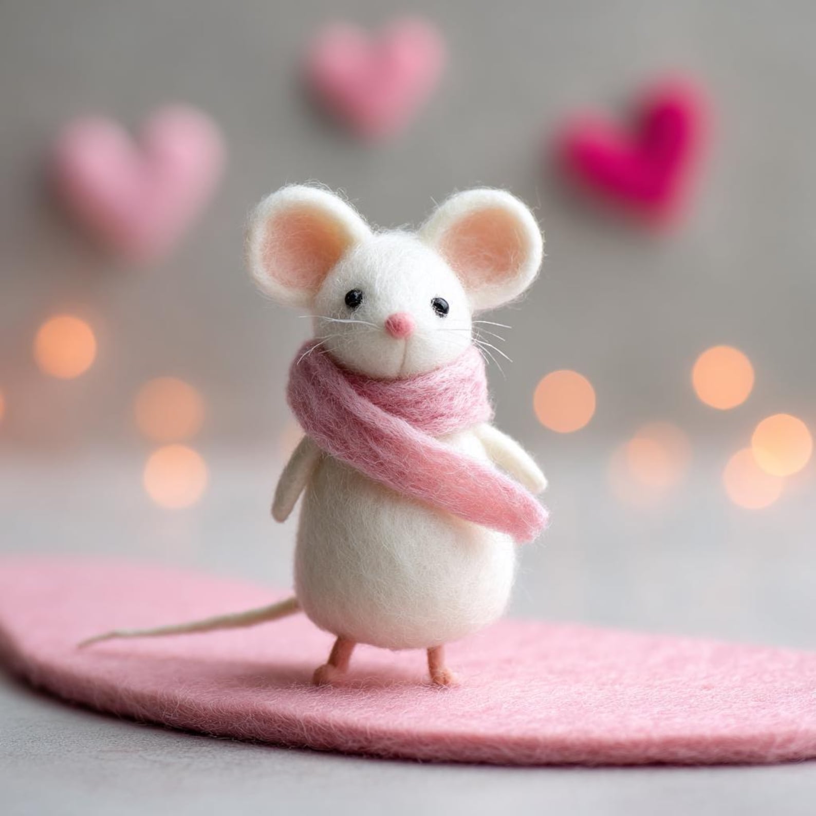 LoveMouse – Needle Felted Valentine’s Gift