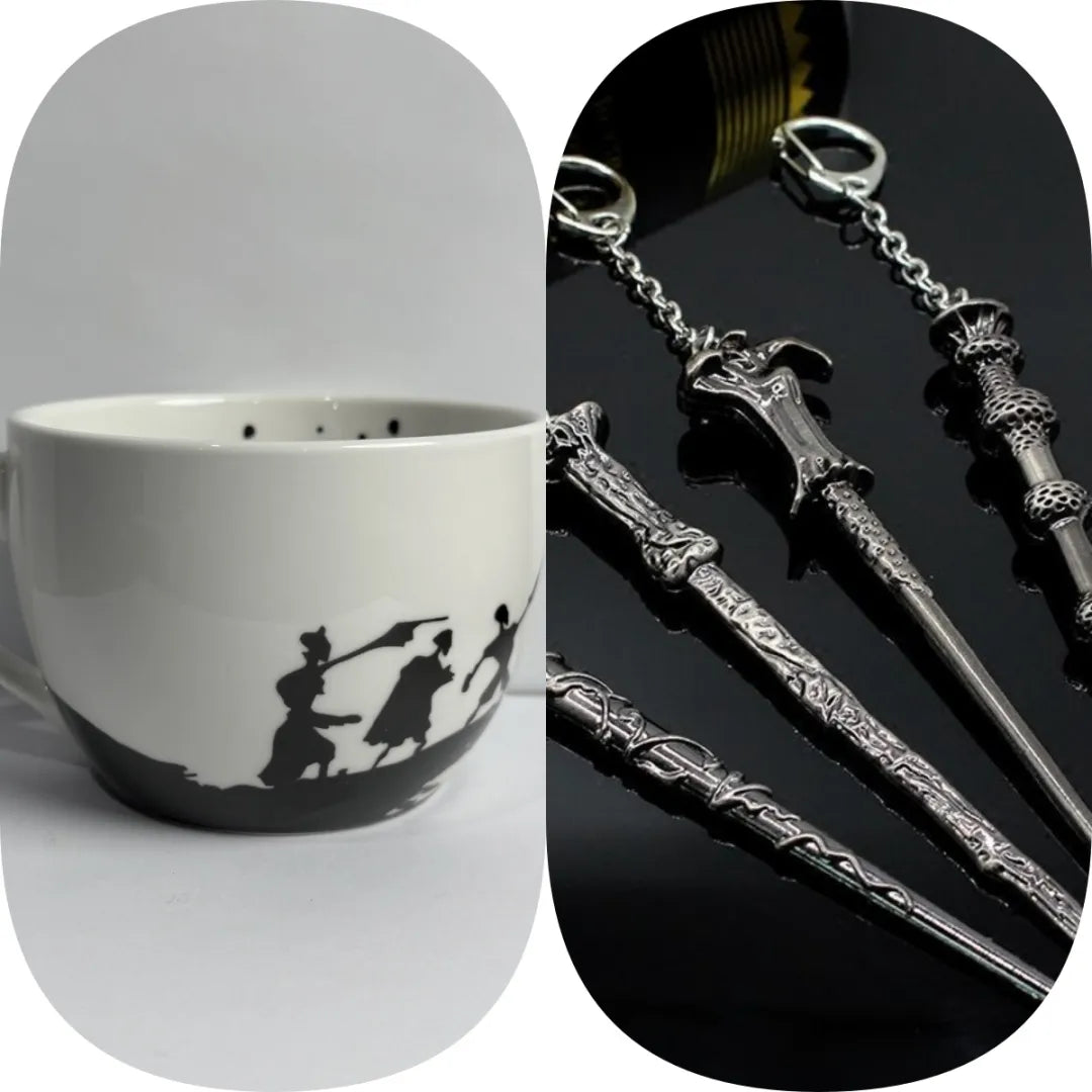InkCharm – Hand-Drawn Peverell Brothers Mug