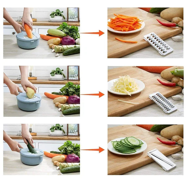 QuickSlice | 12-IN-1 Multi-Function Vegetable Slicer marnetic