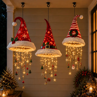 SantaGlow – Warm Light Christmas Hat Chandelier