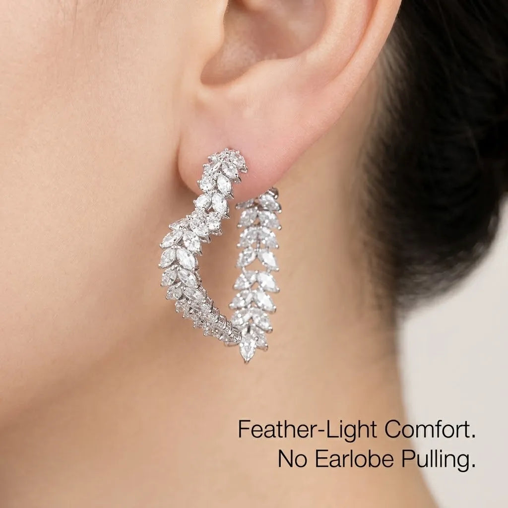 LumiVine – Elegant Rhinestone Heart Dangle Earrings