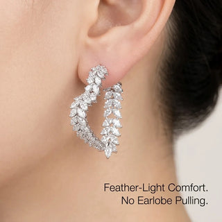 LumiVine – Elegant Rhinestone Heart Dangle Earrings