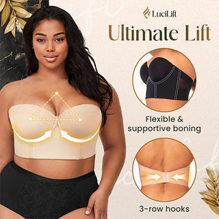 LuciLift - Perfect Silhouette Low Back Strapless Bra marnetic