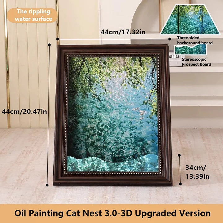 PurrLouvre – Mona Lisa Inspired Cat Bed
