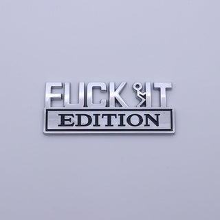VibeMark – 3D Sticker Emblem “F* IT Edition”