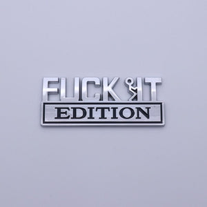 VibeMark – 3D Sticker Emblem “F* IT Edition”