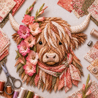 BloomCow – Birth Flower Highland Cow DIY Art Kit