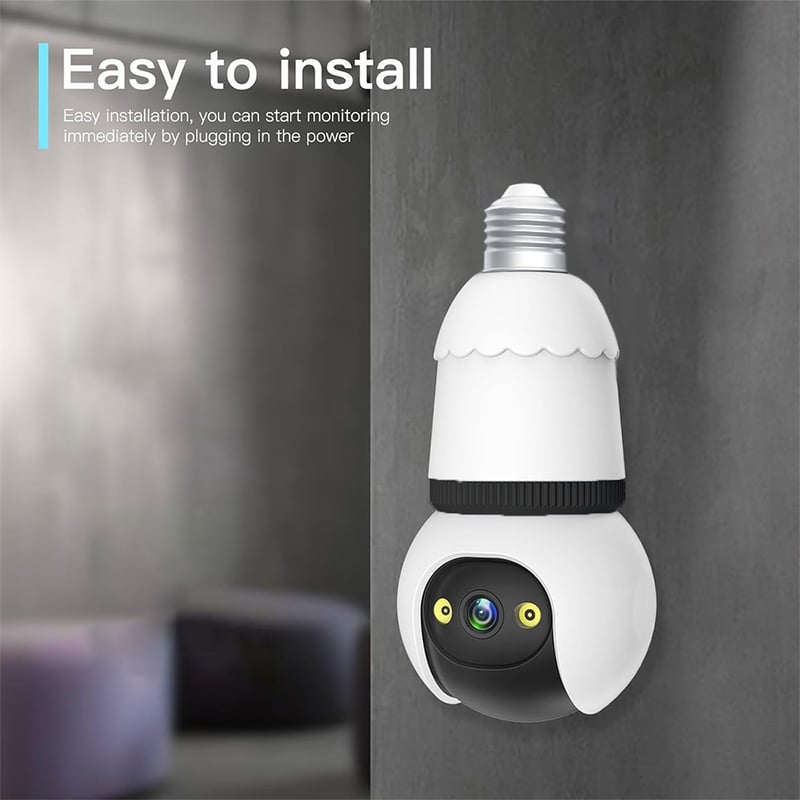 BrightWatch – 4MP Wireless Light Bulb Camera