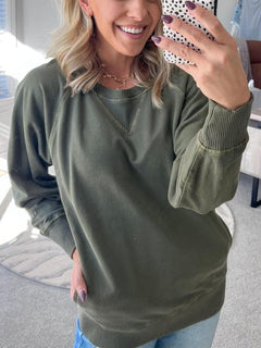 UrbanEase - Ribbed Accent Pullover