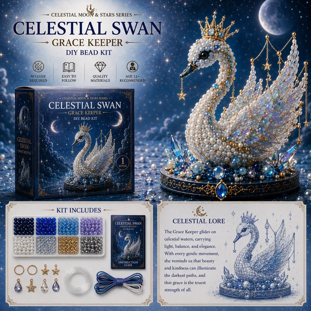 LunaCharm – Moon Cat Celestial DIY Bead Kit