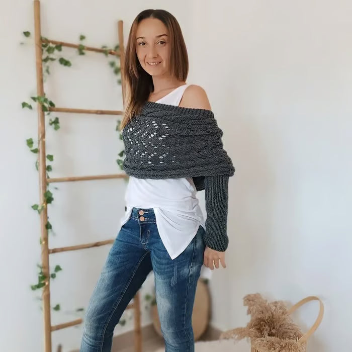 CableCharm – Knitted Cable Pattern Cape & Bolero