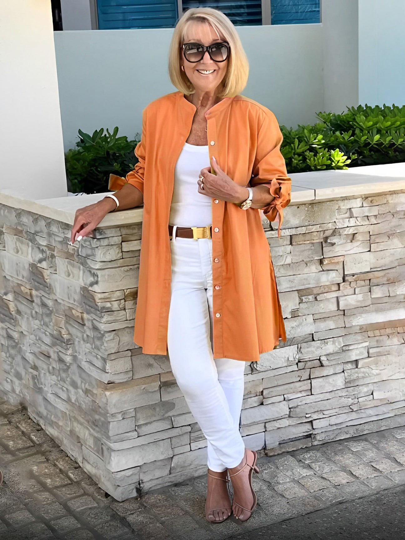 FlowLine – Women’s Long Cotton Swing Shirt Jacket