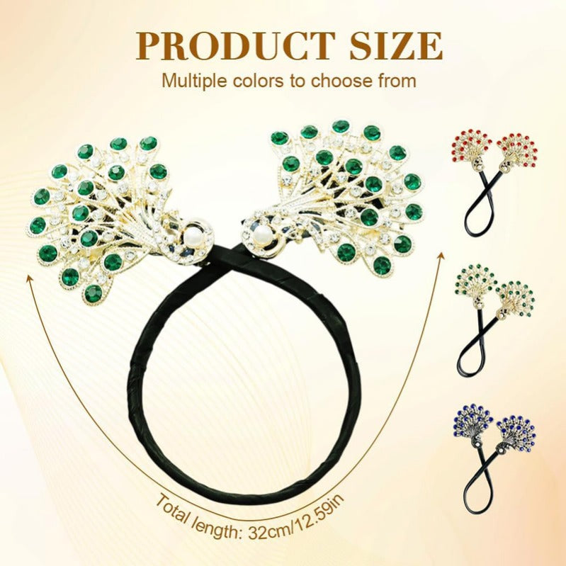 CrystalLeaf – Vintage Rhinestone Ponytail Clip