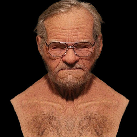 Hyper Realistic Silicone Elderly Mask marnetic