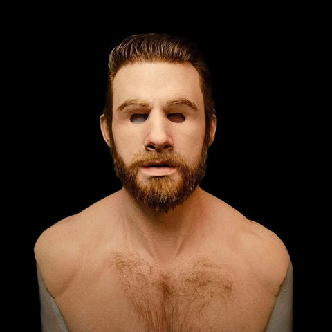 Hyper Realistic Silicone Elderly Mask marnetic