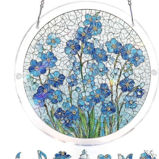 EmeraldFlame –  Acrylic 80 Pcs Suncatcher Puzzle
