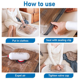PackEase - Space Saver Vacuum Bags with Electric Pump