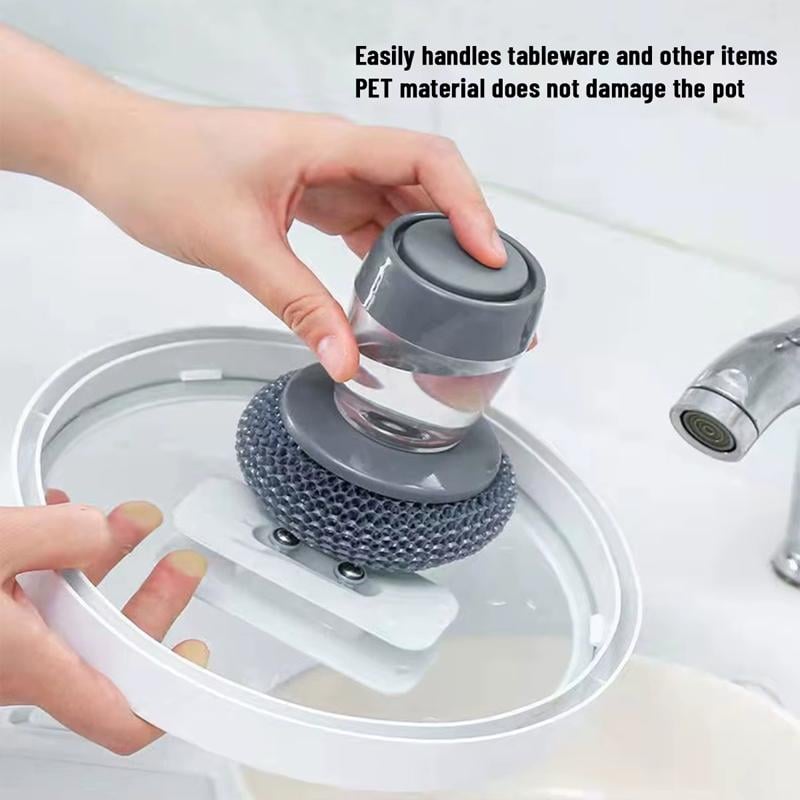 CleanGrip – Comfort Grip Soap-Dispensing Kitchen Scrub