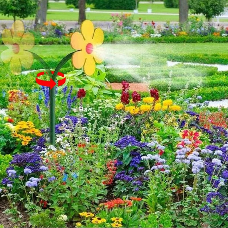 GardenGiggle - Rotating Daisy Lawn Sprinkler – Fun for Kids & Pets