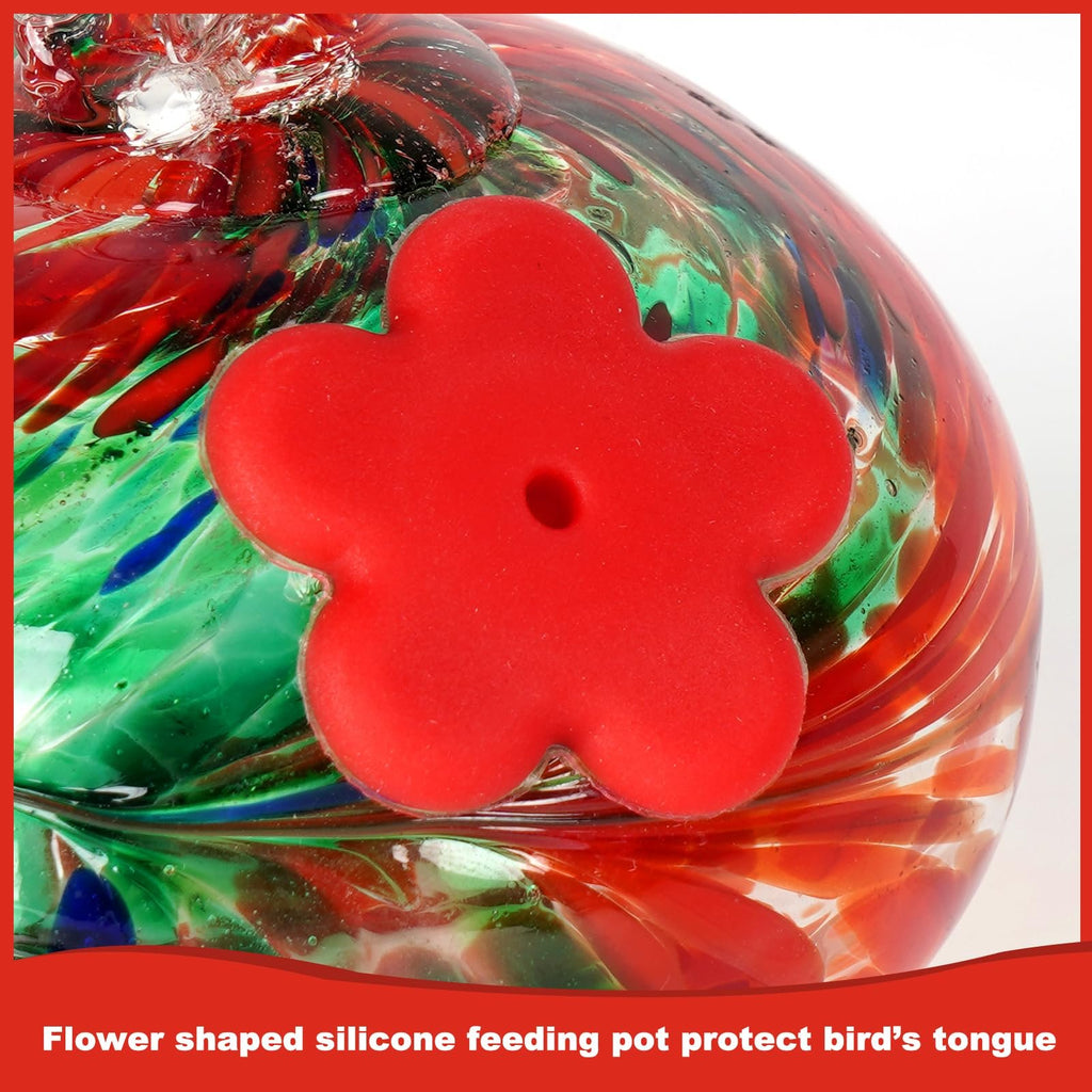 BreezeNest - Glass Wind Chime Feeder for Hummingbirds