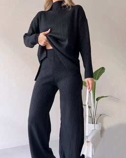 EffortlessChic – Slit Casual Two-Piece Set