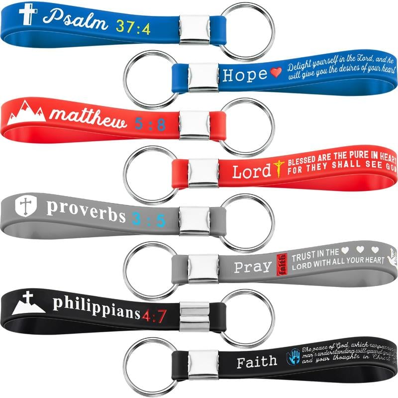 FaithCharm – Bible Verse Keychain Christian Trendy Keychain Wristlet
