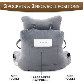 Reading Pillow, Cuddle Cushion with Detachable Neck Roll & Higher Support Arm, Backrest Support Pillow Lumbar Cushion Sofa Back Support Chair Bed Rest for Reading Relaxing Watching TV, XL - 4