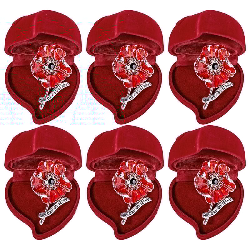 VictoryBloom – VE Day 80th Anniversary Poppy Brooch