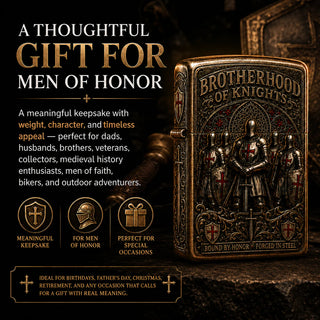 KnightFlame – Premium Medieval Brotherhood Windproof Lighter