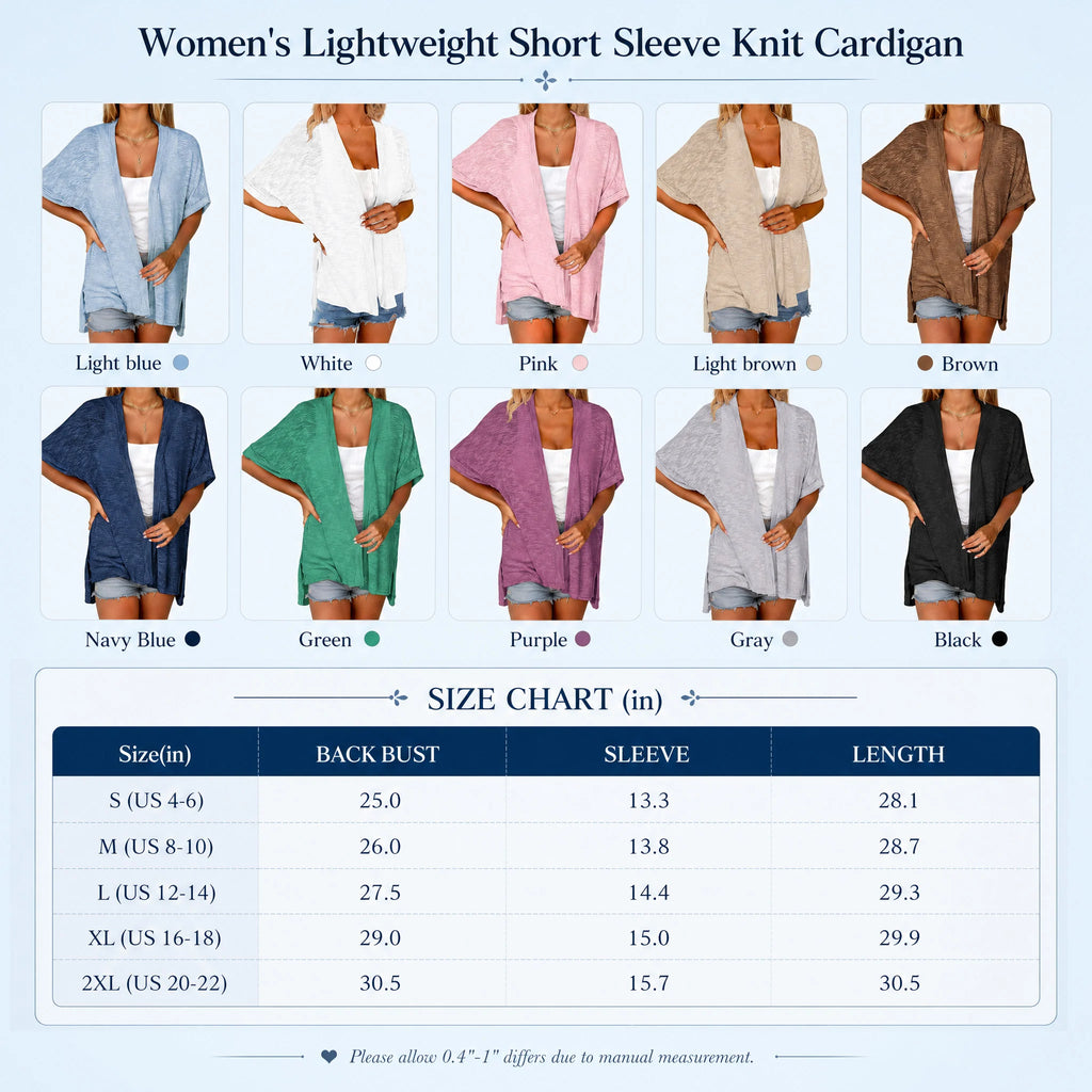 AirKnit – Lightweight Short Sleeve Cardigan