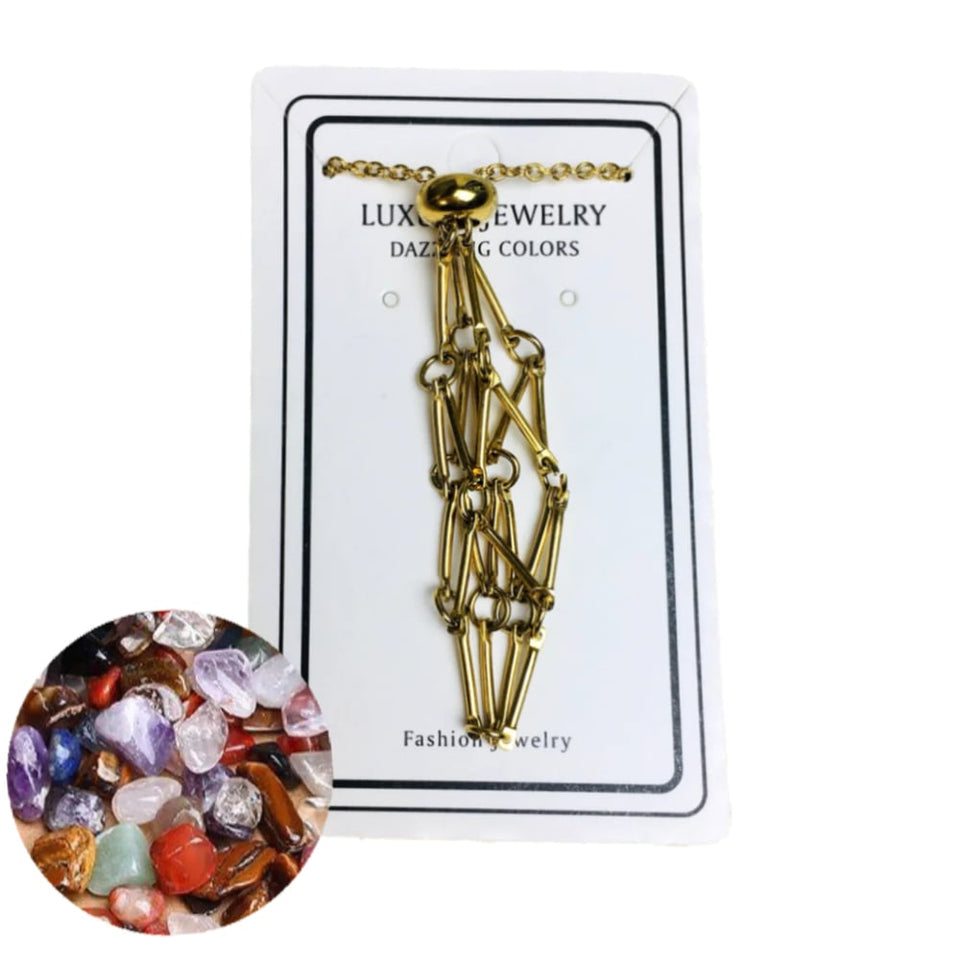 CrystalNest – Handmade Stone Holder Necklace