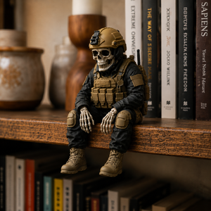 Tactical Soldier Skeleton Shelf Sitter