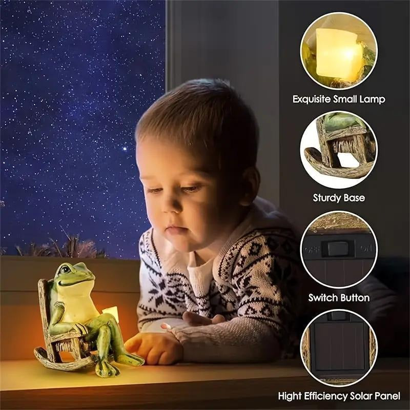 SunFrogGlow – Solar Frog Garden Accent Light