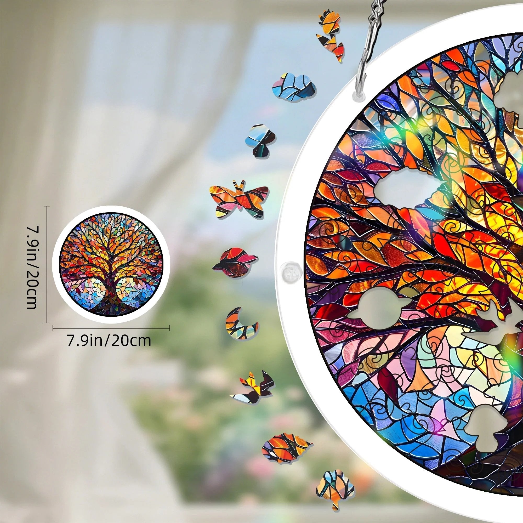 EmeraldFlame –  Acrylic 80 Pcs Suncatcher Puzzle