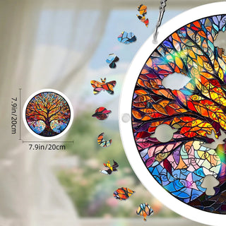 EmeraldFlame –  Acrylic 80 Pcs Suncatcher Puzzle