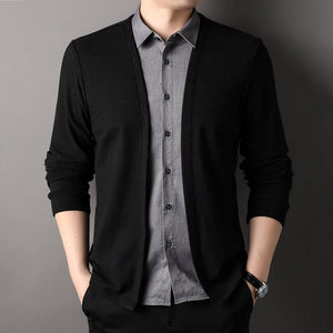 GentLayer – Elegant Two Piece Shirt Collar Cardigan