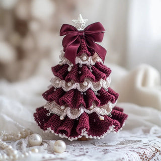 🎄 DIY Häkel-Weihnachtsbaum-Set – ✨ Handgemachtes Weihnachtsdekorations-Set