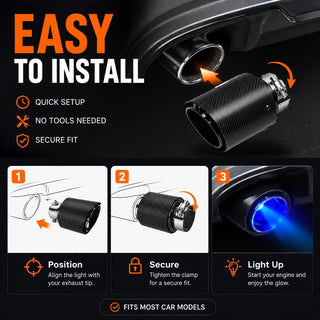 TurboFlare – Premium Carbon Fiber LED Exhaust Pipe