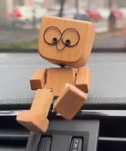 🔥Wobbly Wooden Smile: Cozy Car Scent Accessory 