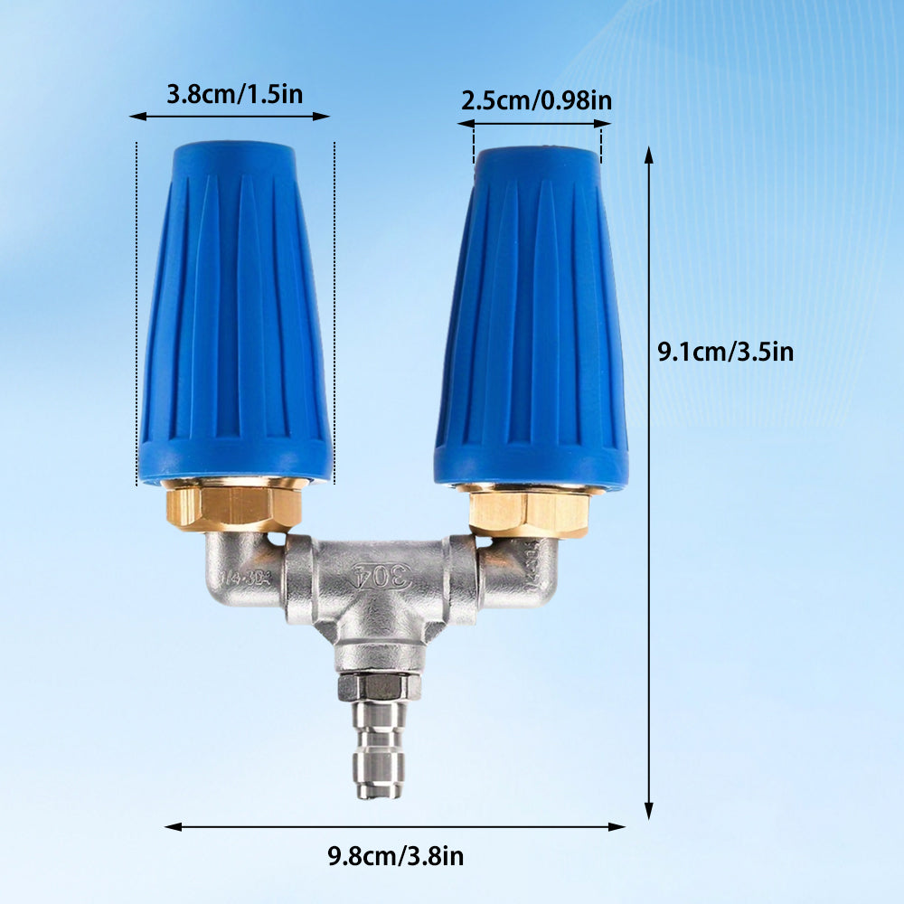 Dual Rotating Turbo Nozzle for Pressure Washer