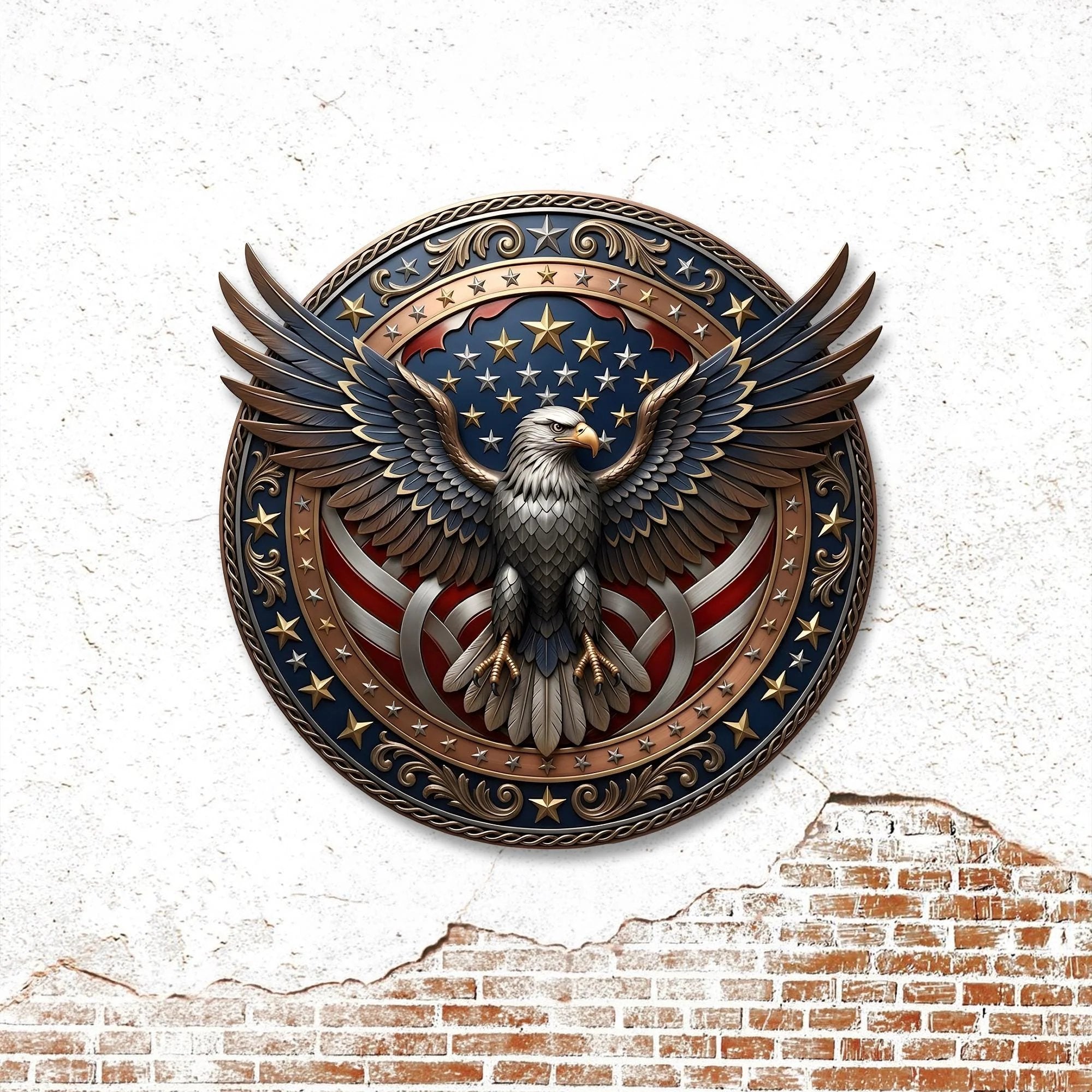 EagleValor - American Eagle Patriotic Metal Wreath