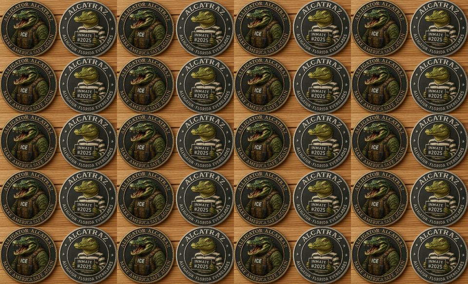 🏆Flash Sale 60% OFF - 🐊⛓️Alligator Alcatraz Inmate Mugshot Coin