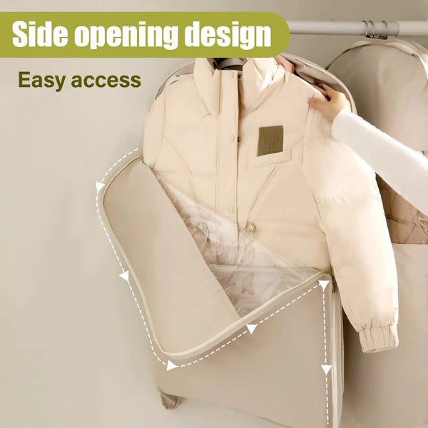 GarmentGlow – Sleek Hanging Storage Bag with Space Saving Zip
