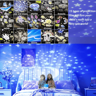 ⭐Projector Night Light for Kids 15 Sets of Films🌙Type-C Charging🔋